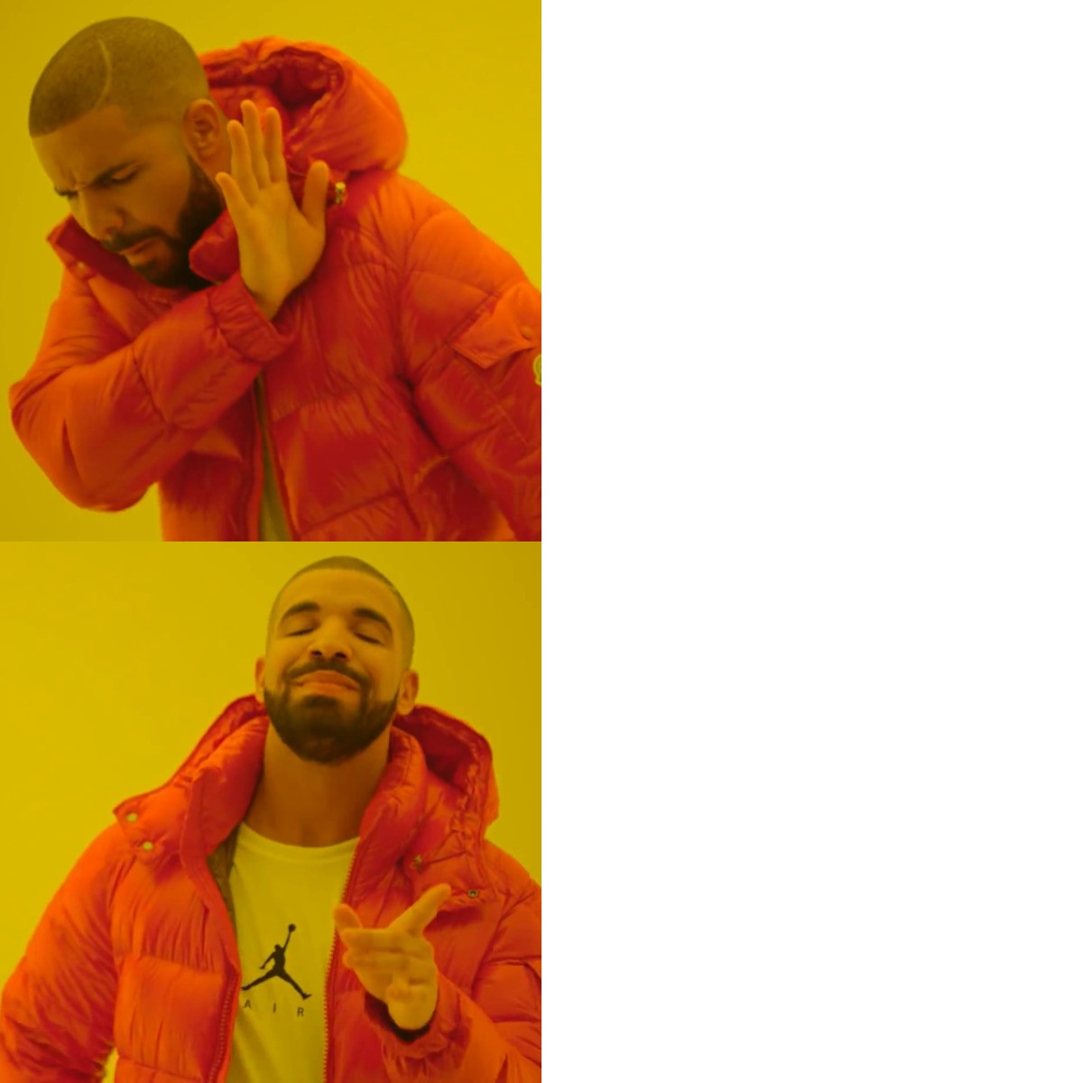 Drake Hotline Bling meme about PEScience